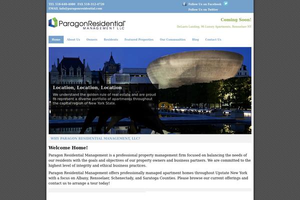 Paragon theme site design template sample
