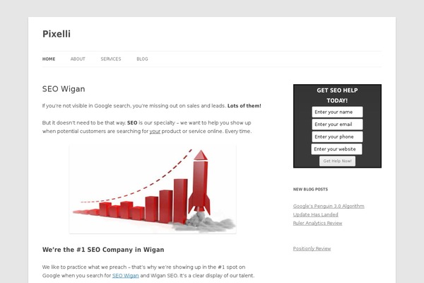Twenty Twelve theme site design template sample