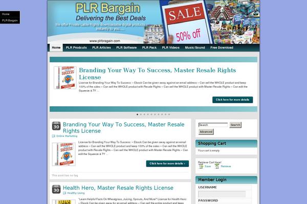 Site using CodeFlavors floating menu plugin