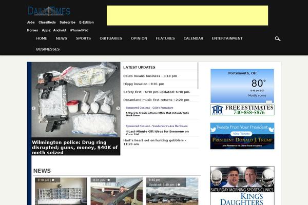 Newspaper theme site design template sample