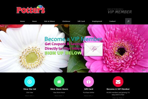 Vantage theme site design template sample