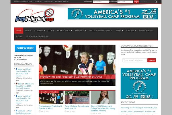 Site using TablePress plugin