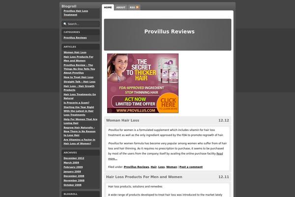 Gluttony theme site design template sample