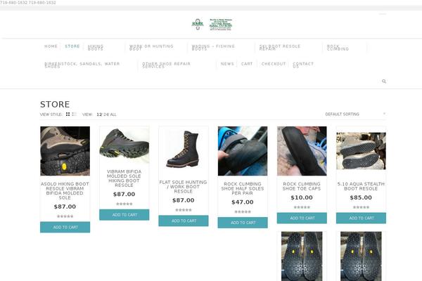 Storefront theme site design template sample
