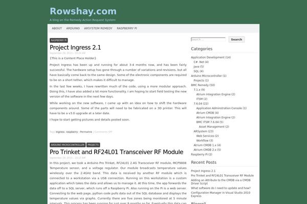 Site using CodeColorer plugin