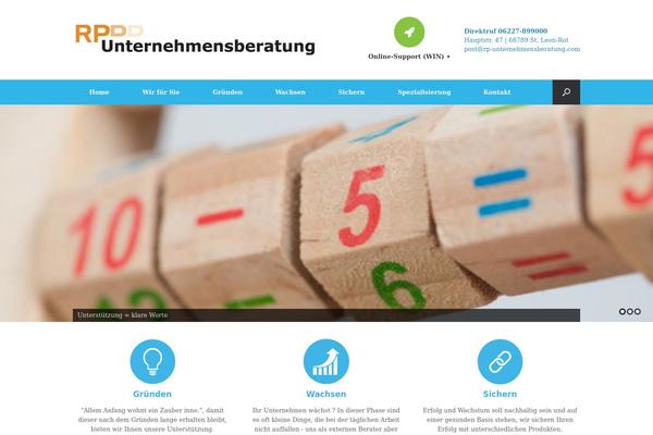 Vantage theme site design template sample