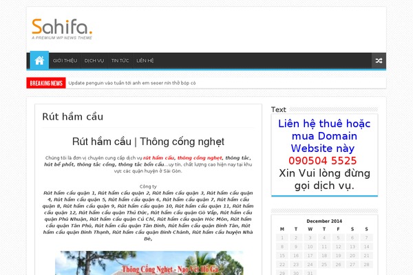 Sahifa theme site design template sample