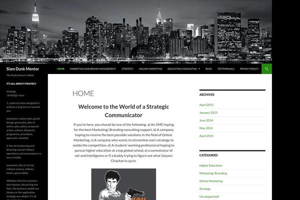 Twenty Fourteen theme site design template sample