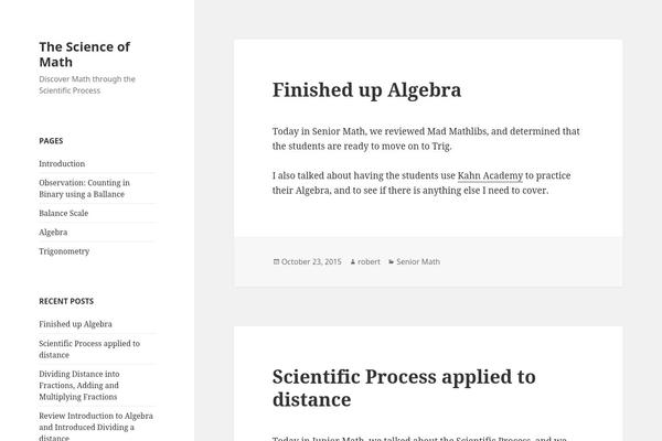 Twenty Fifteen theme site design template sample
