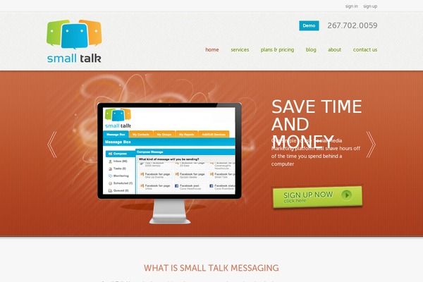 smalltalkmessaging.com site used Optima