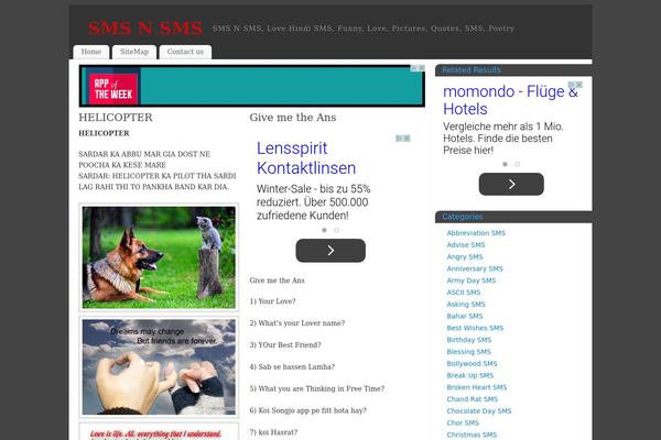 Mantra theme site design template sample