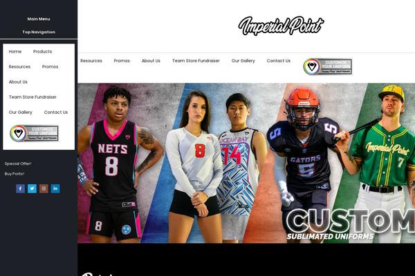 Porto Child theme site design template sample