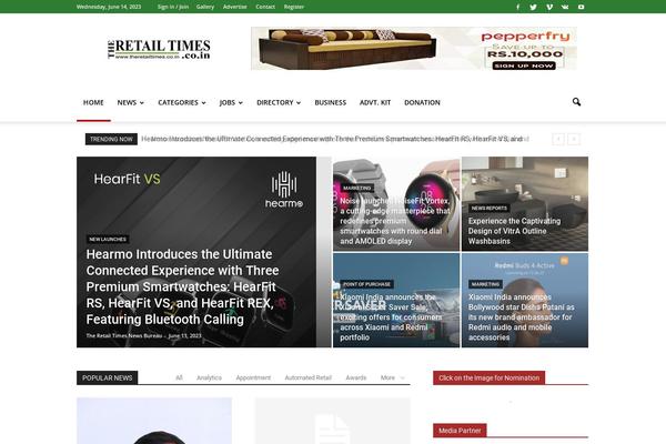 Newspaper theme site design template sample