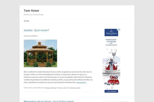 Twenty Twelve theme site design template sample