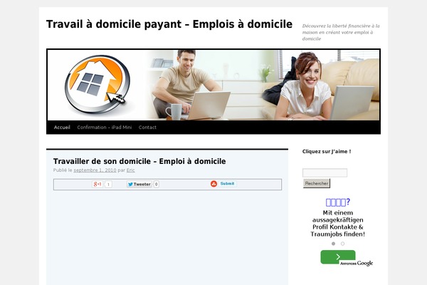 Twenty Ten theme site design template sample