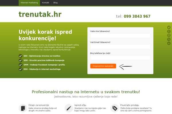 JustLanded theme site design template sample