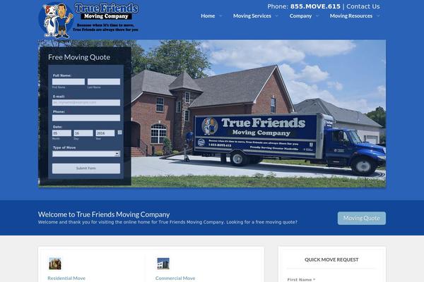 TrueFriendsMoving theme websites examples