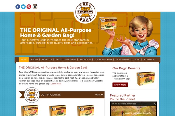 TrueLibertyBag theme websites examples