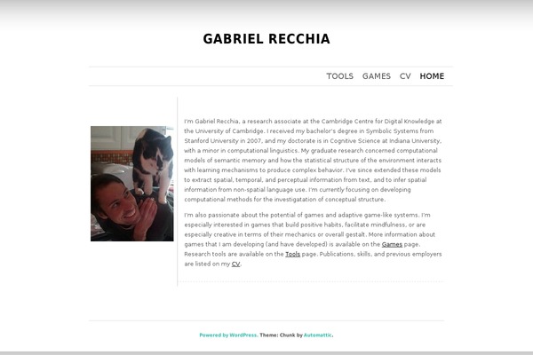 Chunk theme site design template sample