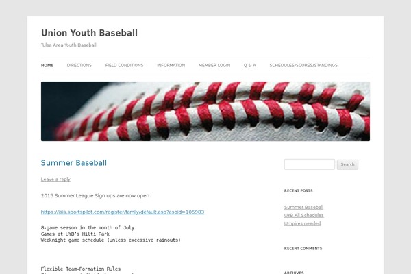 Twenty Twelve theme site design template sample