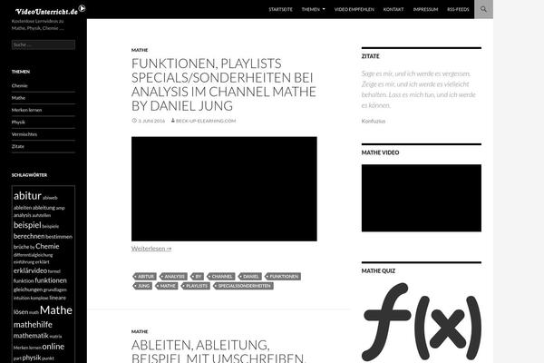 Twenty Fourteen theme site design template sample