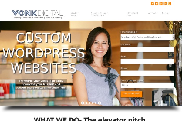 Total theme site design template sample