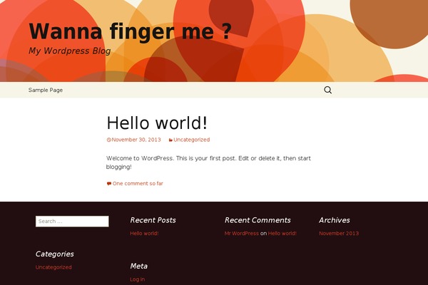 Twenty Thirteen theme site design template sample