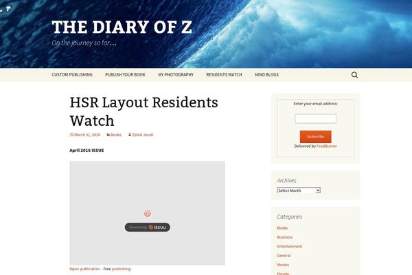 Twenty Thirteen theme site design template sample